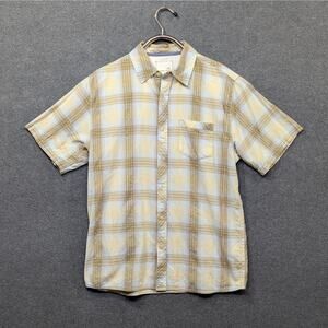 Horny Toad Shirt Mens Medium Plaid Button Up Organic Cotton Outdoor Utility